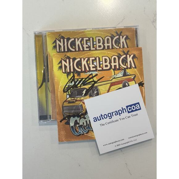 NICKELBACK Get Rollin CD Signed Card FULL BAND Insert Autograph ACOA #1 - Picture 1 of 10